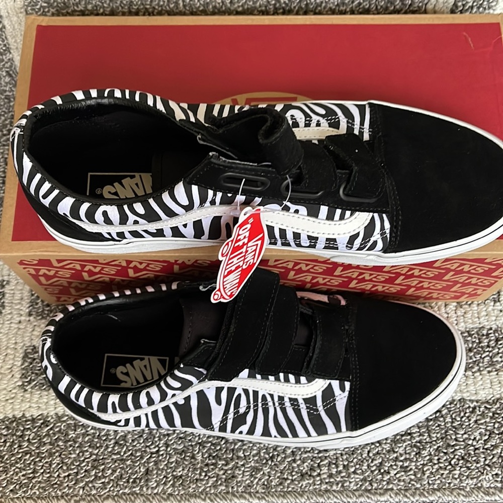 Vans Old Skool V Suede/Canvas Black/Zebra MENS - Picture 3 of 16